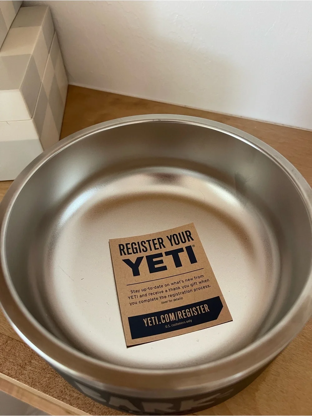 Yeti Bark Boomer 4 Stainless Steel Silver Black Super Chewer Dog Pet Water Bowl